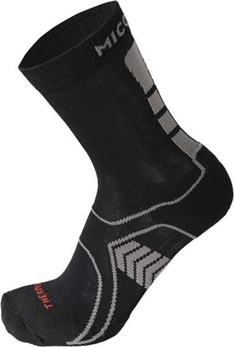 Medium weight warm control natural Merino Bike Socks 17cm black M