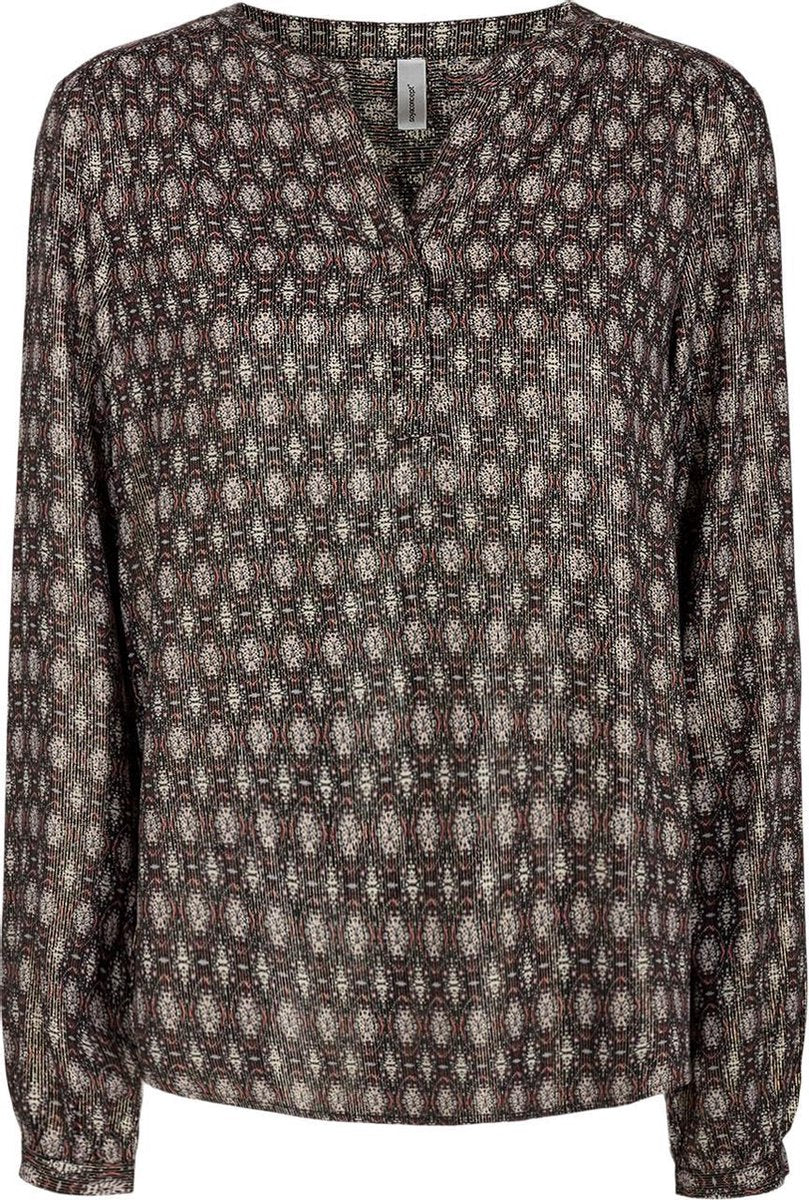 Soyaconcept SC-Mille 1 met lange mouw en v-hals met gedeeltelijke knoopsluiting maat S (36)