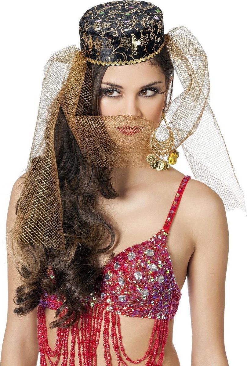 Harem hoed pansamt met goud