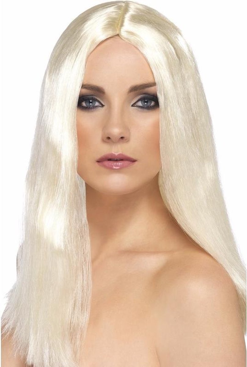 Blonde dames pruik met stijl haar