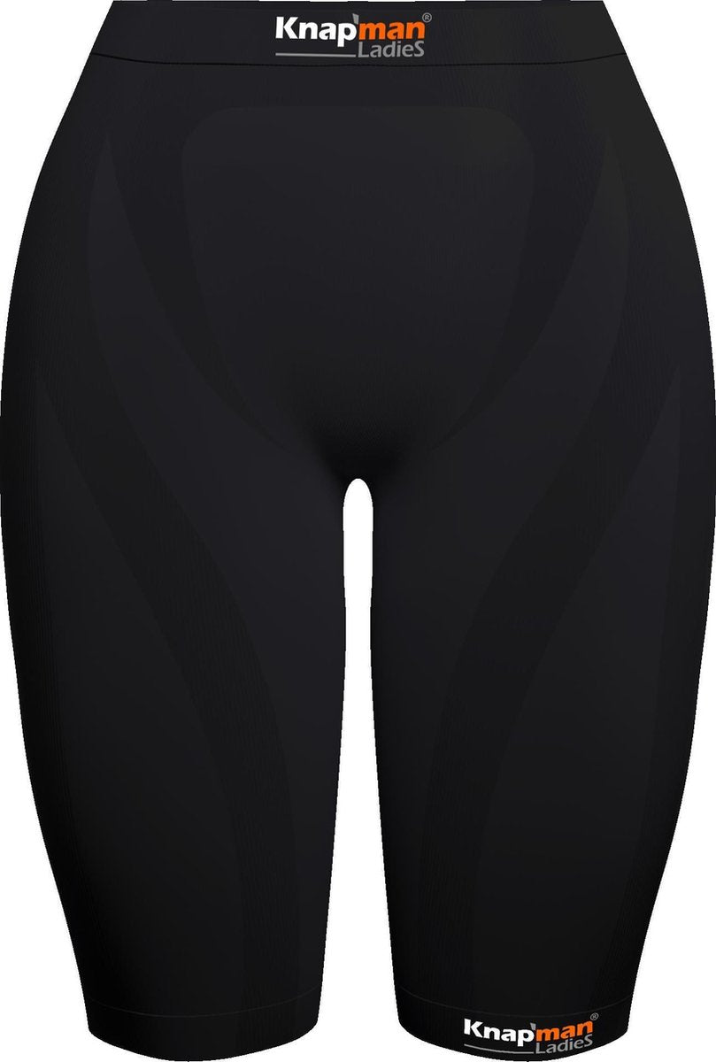 Knapman Ladies Zoned Compression Short 45% Zwart | Compressiebroek (Liesbroek) voor Dames | Maat XS