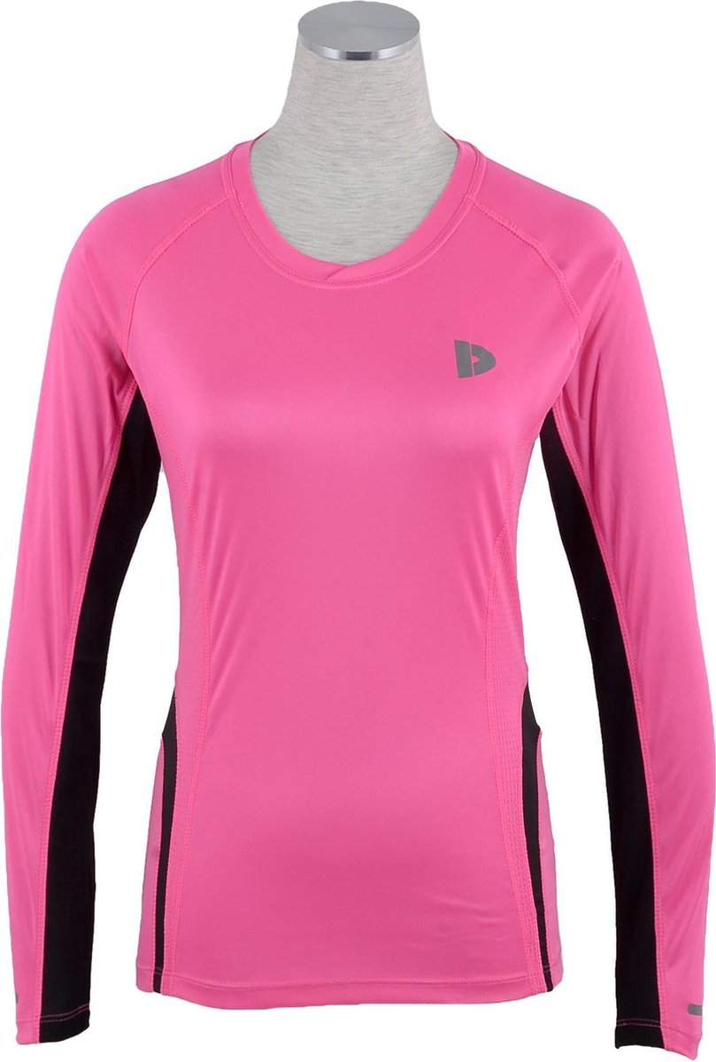 Donnay hardloop Sportshirt - Maat L  - Vrouwen - roze/zwart