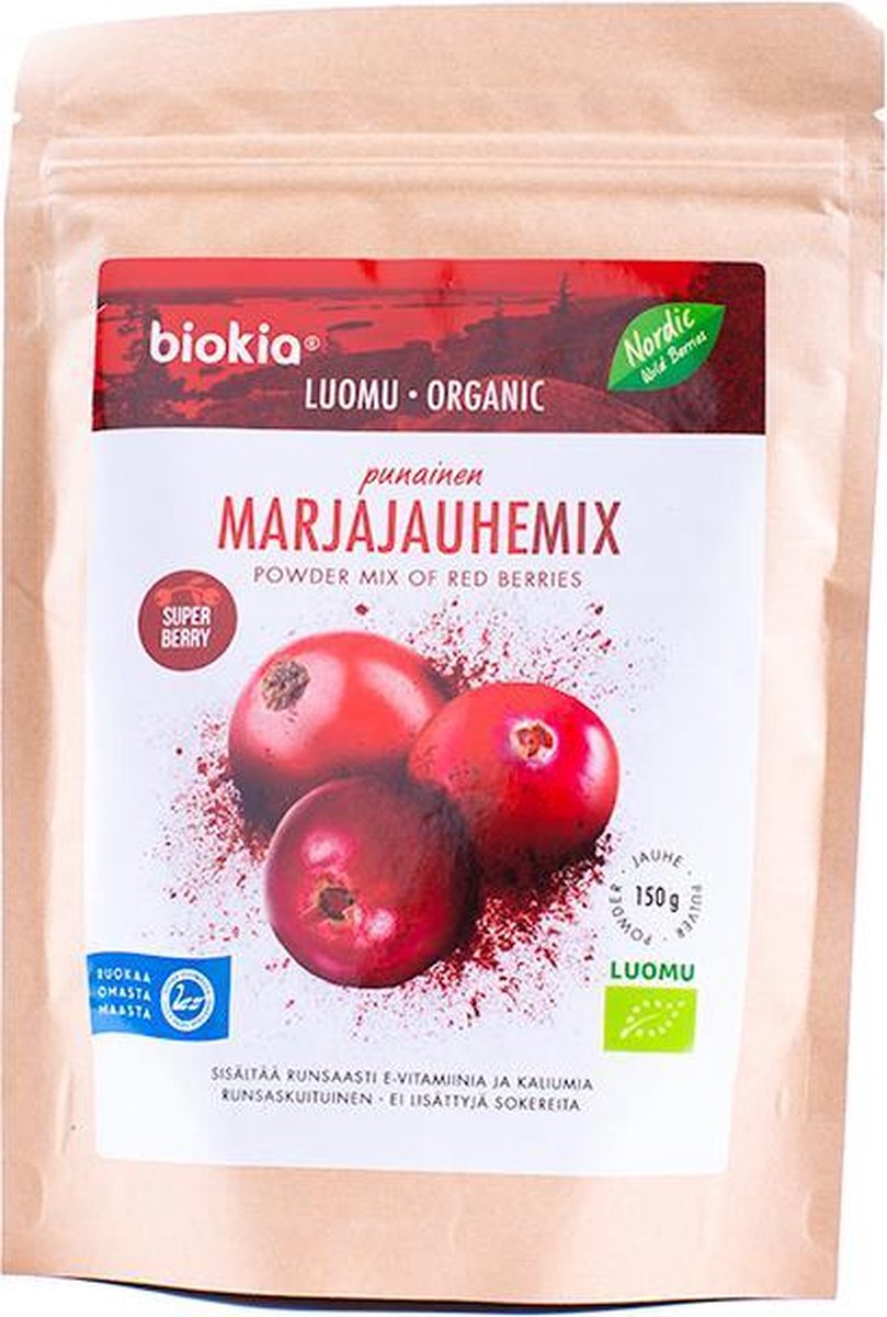 Biokia biologische bessen poeder mix rood