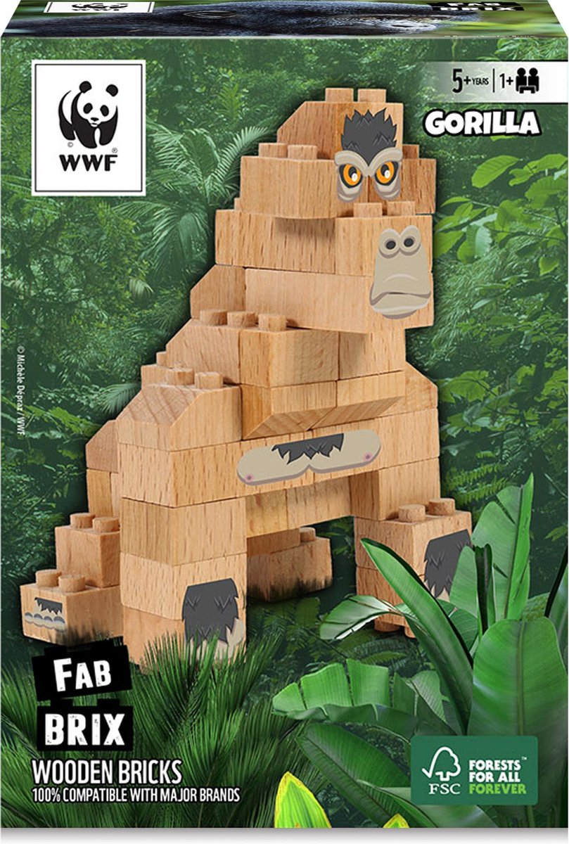 FabBrix WWF Gorilla - 10% wordt gedoneerd aan WWF