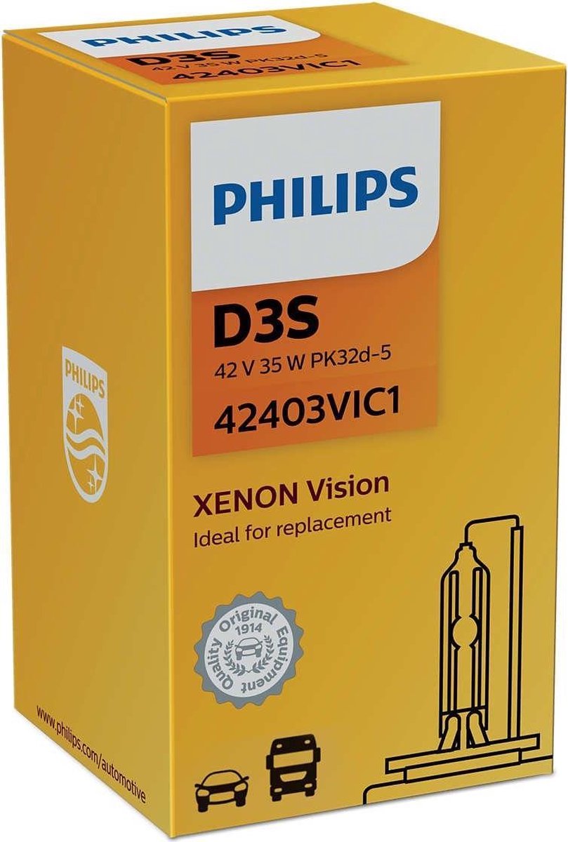 Philips Xenon Vision D3S 4600k - 42403VIC1 - Voertuigverlichting