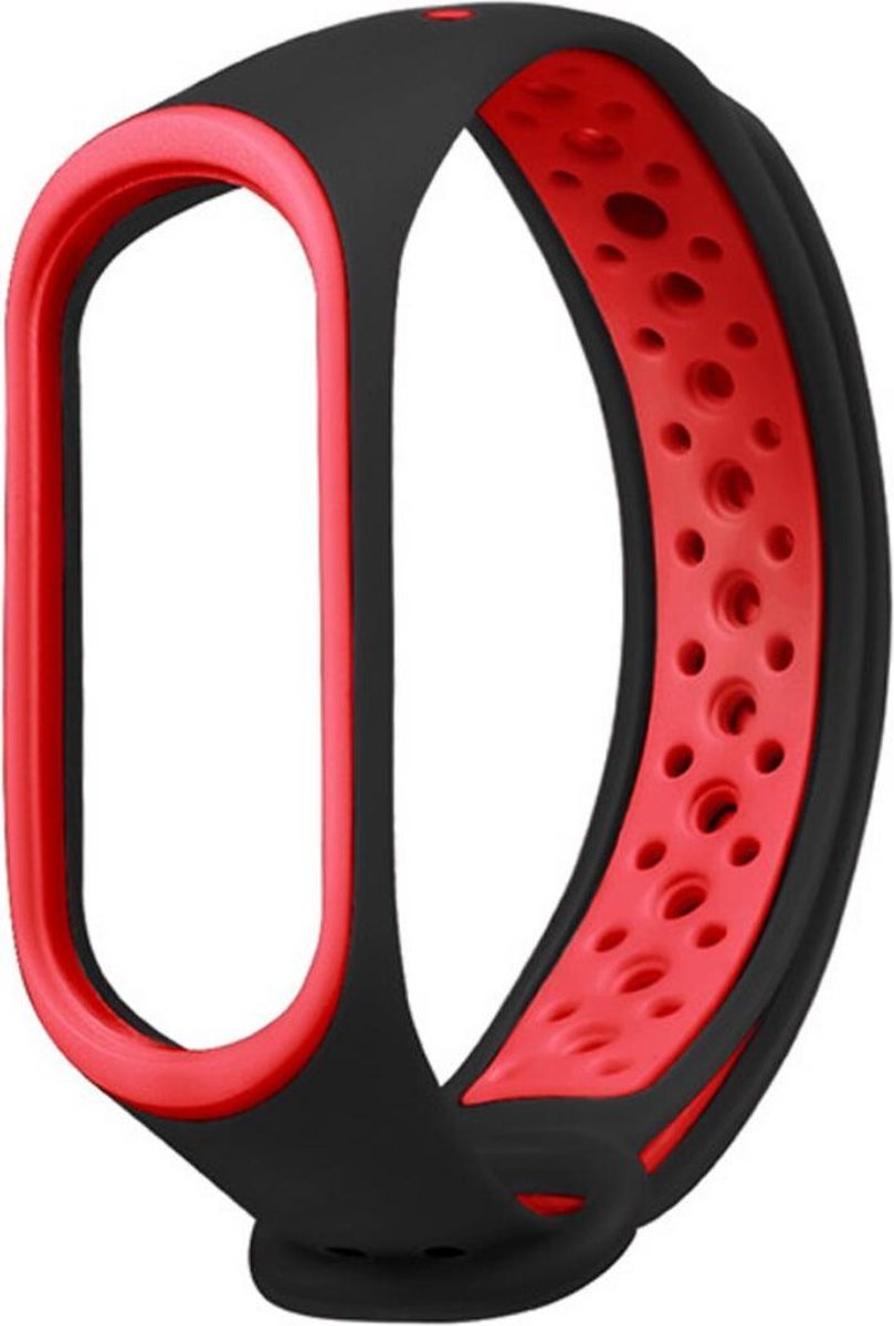 Sportband voor Mi Band 3 en 4 - Kleurrijke Siliconen Band voor Mi Band 3 en 4 - Rood