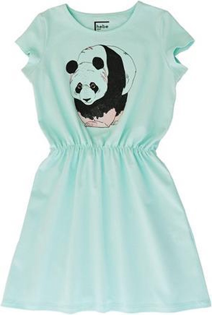 HEBE - jurk - panda - mint - Maat 98/104