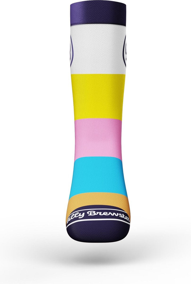 Billy Brewster - Sugar Stripes fietssokken - Wielrensokken Heren - maat 39-46