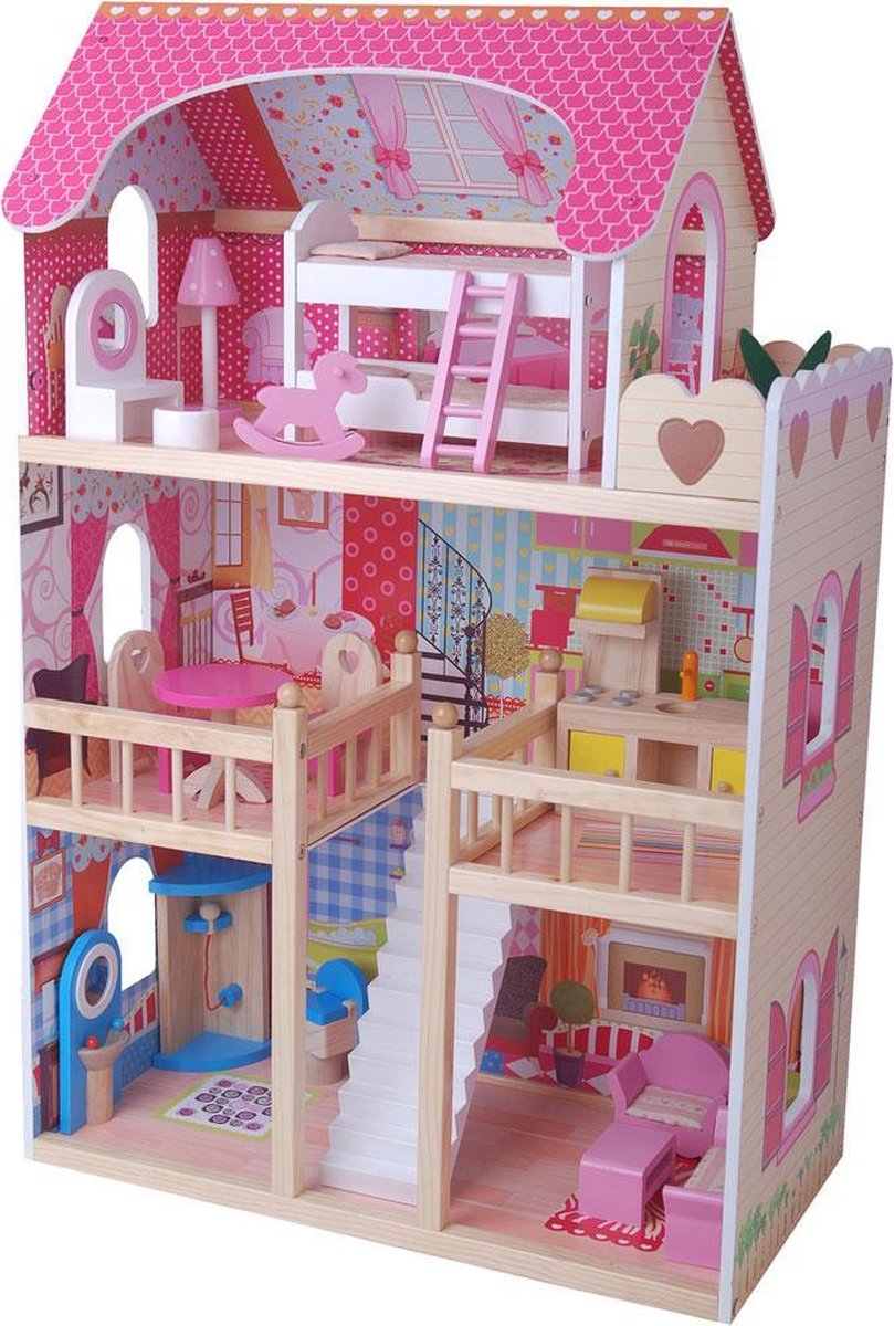 Bandits & Angels House of Angels poppenhuis met 17 delige meubelset
