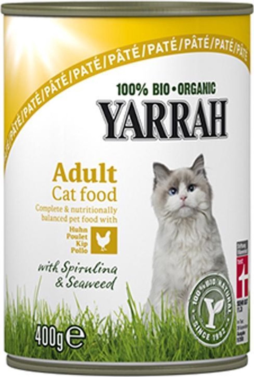 Yarrah Welness Pate Biologisch - Kip - 6 x 400 g