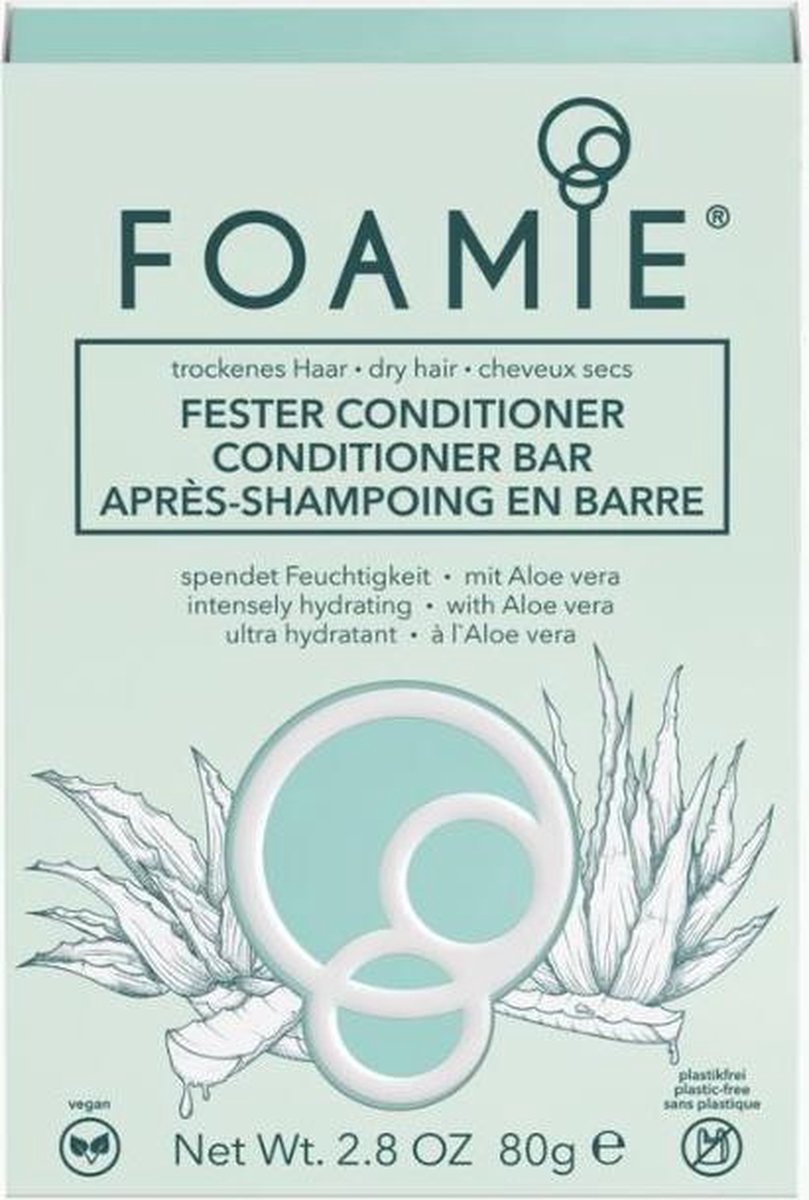 Foamie - Conditioner Bar With Aloe Vera - Stiff Conditioner For Dry Hair