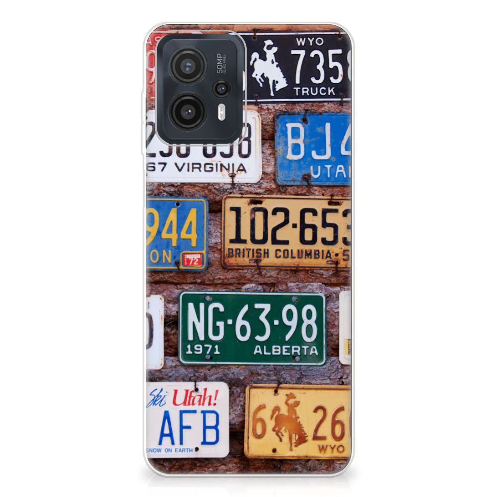 Motorola Moto G23 | G13 | Siliconen hoesje | met foto Kentekenplaten