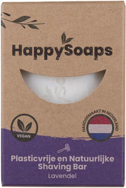 Happy Soaps -Natuurlijke - Scheerzeep - Lavendel - Plasticvrij - Vegan - Dierproefvrij - 80 gram