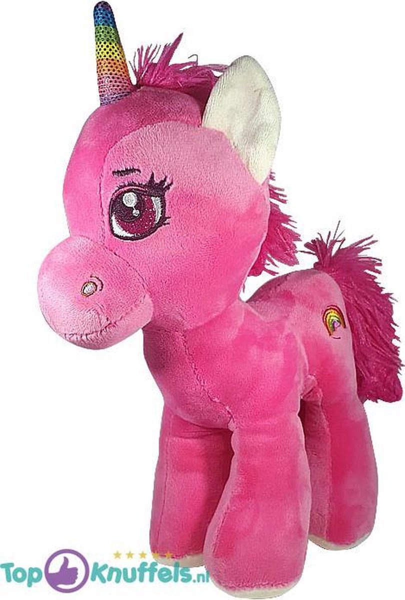Rainbow Unicorn Pluche Knuffel (Roze) 30 cm | Regenboog Eenhoorn Peluche Plush Toy | Speelgoed Knuffeldier Knuffelpop voor kinderen | Extra zacht en lief knuffeltje
