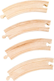 Small Foot Houten Treinrail Bocht Trainible 4 Stuks