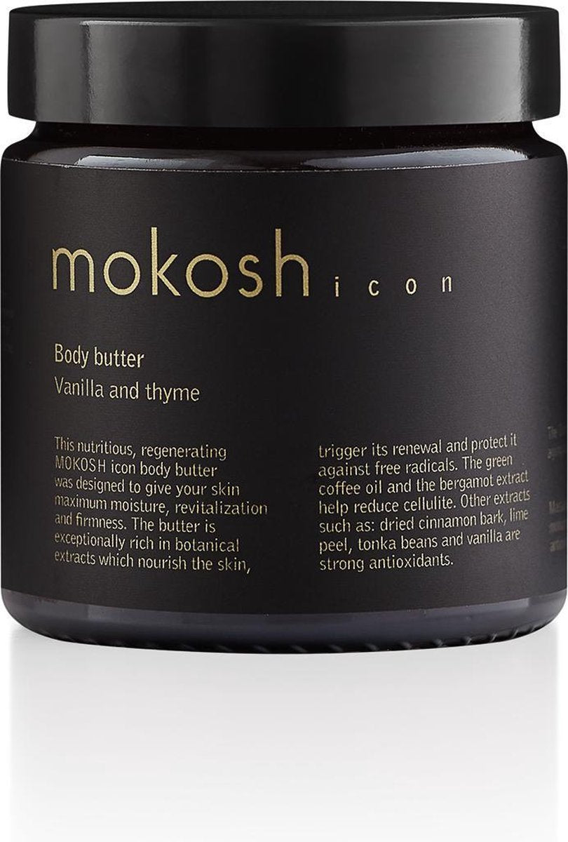 Mokosh ICON | Anti-Cellulite Specialist Body Butter Vanille en Tijm | Vegan verzorgingscrème | Biologische Body Butter | Natuurlijke Body Butter | Veganistisch | Anti-Cellulite Bodybutter | Natuurlijke Ingrediënten | Dierproefvrij
