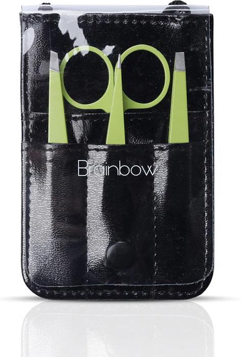 Wenkbrauw epileer set | pincetten en schaartje in etui | Tweezer & schaar set