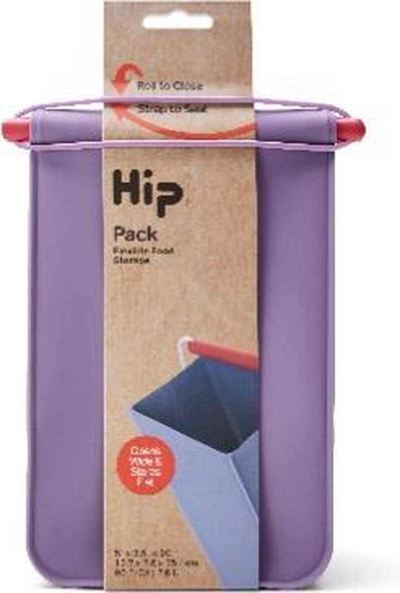 HIP Pack Medium - Herbruikbare Lunchzak - Siliconen/Polypropyleen - Paars