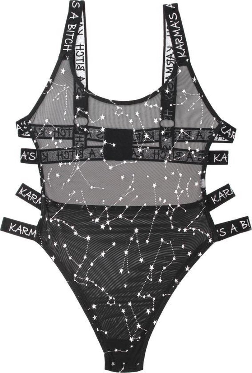 Body Met  Zodiac Print - Zwart/Metallic