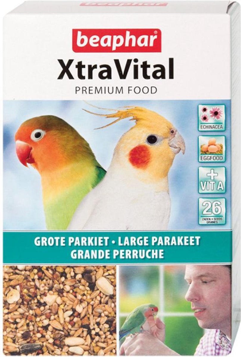 6x Beaphar XtraVital Grote Parkiet 500 gr