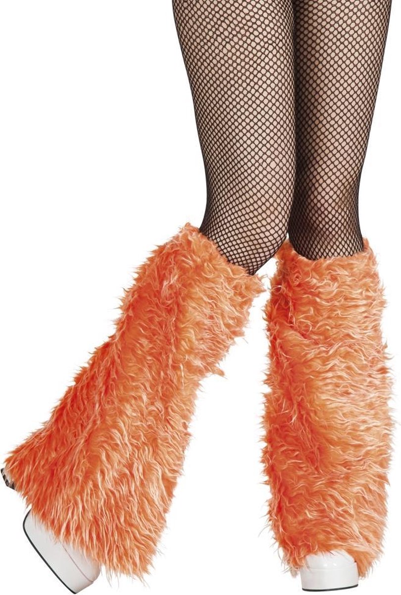 12 stuks: Beenwarmers - Pluche - Oranje
