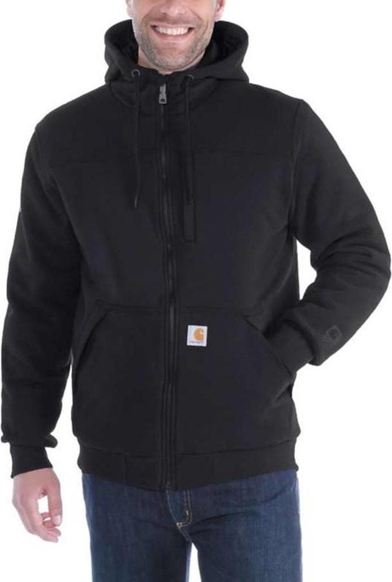 Carhartt Rockland Quilt-Lined Full-Zip Hooded Sweatshirt Carbon Heather Heren XXL