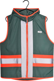 gofluo. Darkjoy Reflecterend hesje - Darkjacket - Fluoriserend - Opvallen in het donker - Hardloophesje - Reflectie jas - Lichtgewicht - Veilig de weg op - Khaki - M