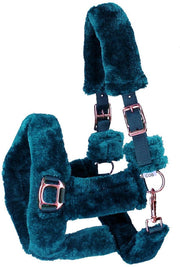 Horsegear Halster  Suave Rosegold - Dark Blue - cob