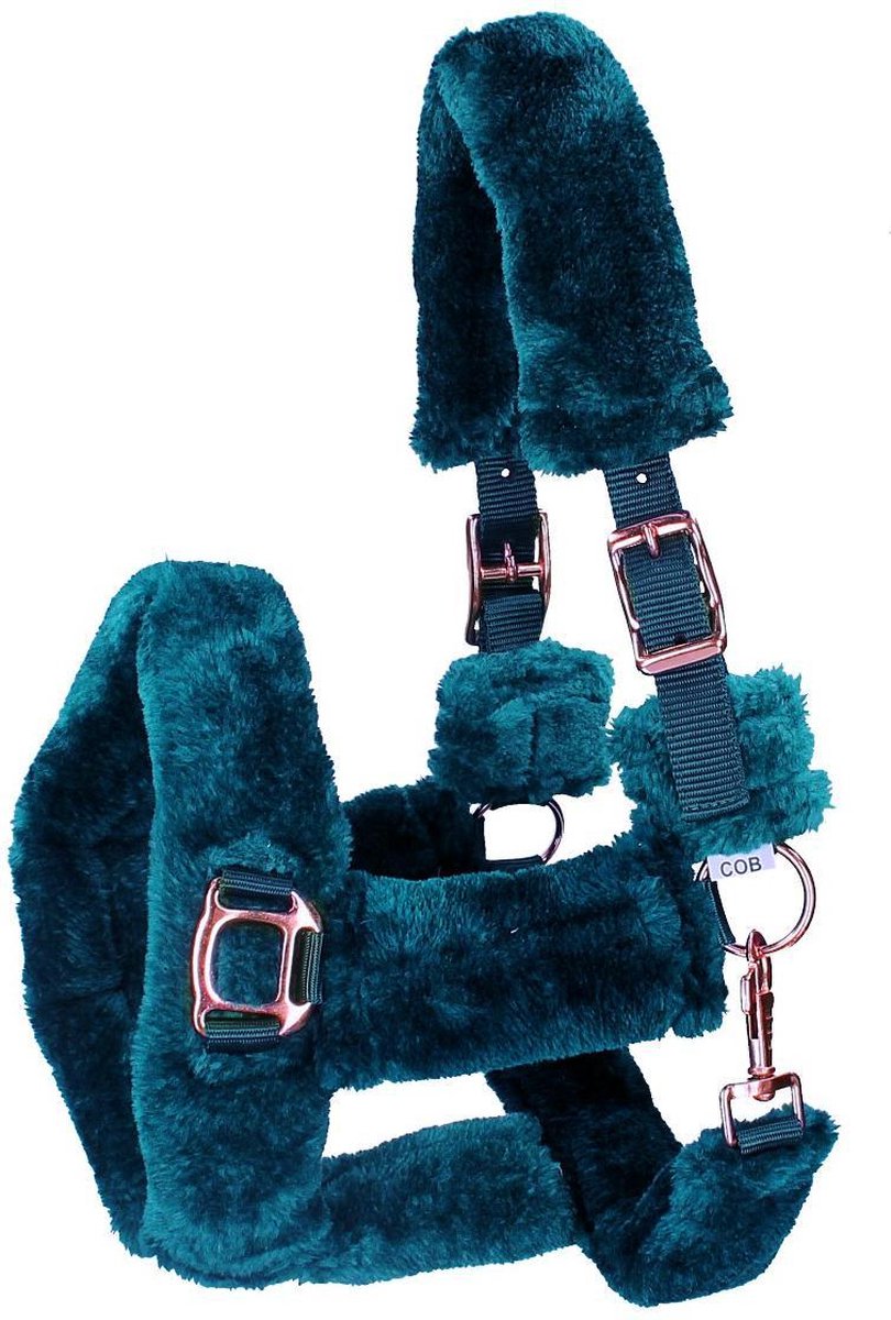 Horsegear Halster  Suave Rosegold - Dark Blue - cob