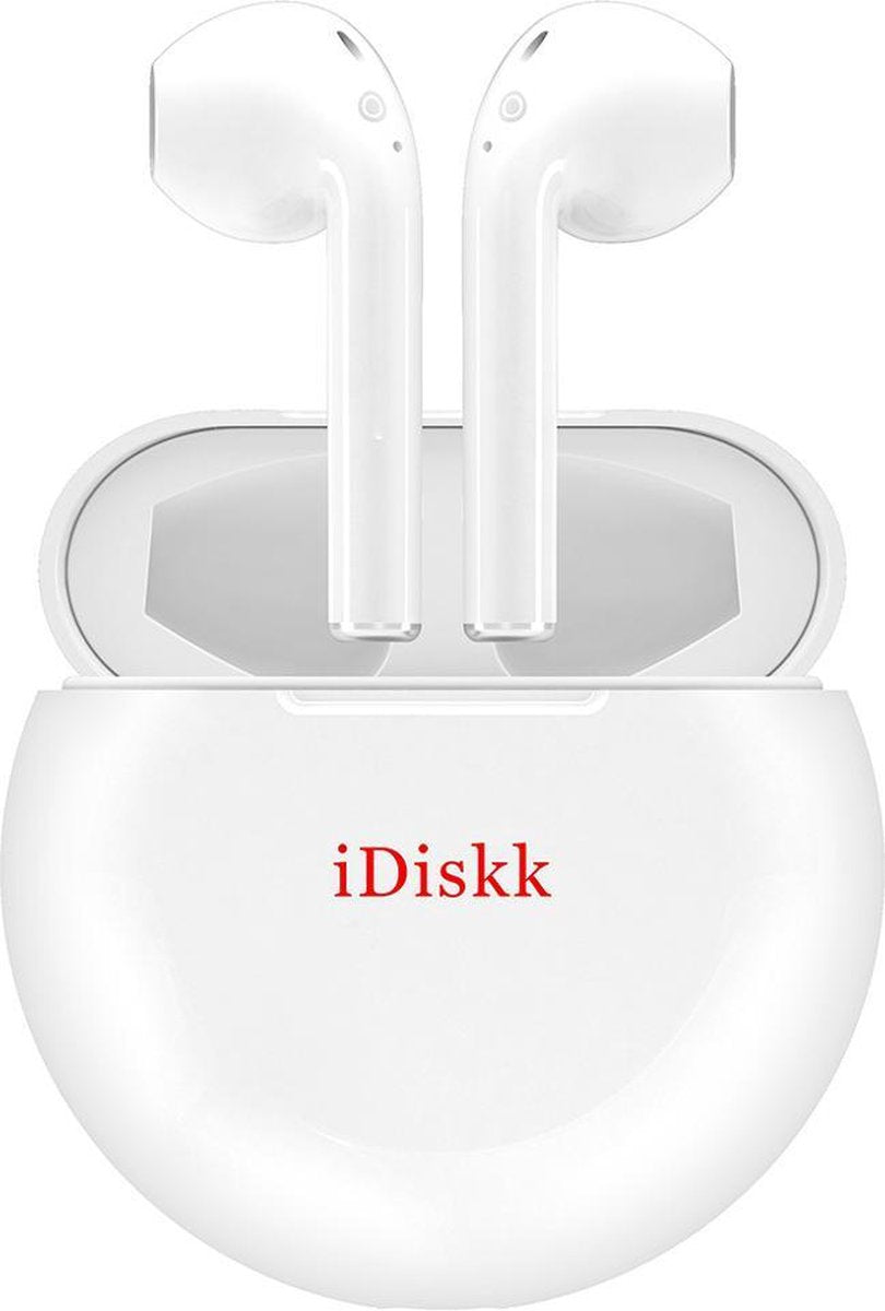 iDiskk Wireless - Volledig Draadloze Oordopjes - Wit