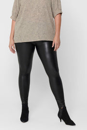 Only Carmakoma Legging Coated Zwart Maat 46-48