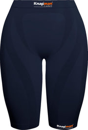 Knapman Ladies Zoned Compression Short 45% Navy Blauw | Compressiebroek (Liesbroek) voor Dames | Maat XS