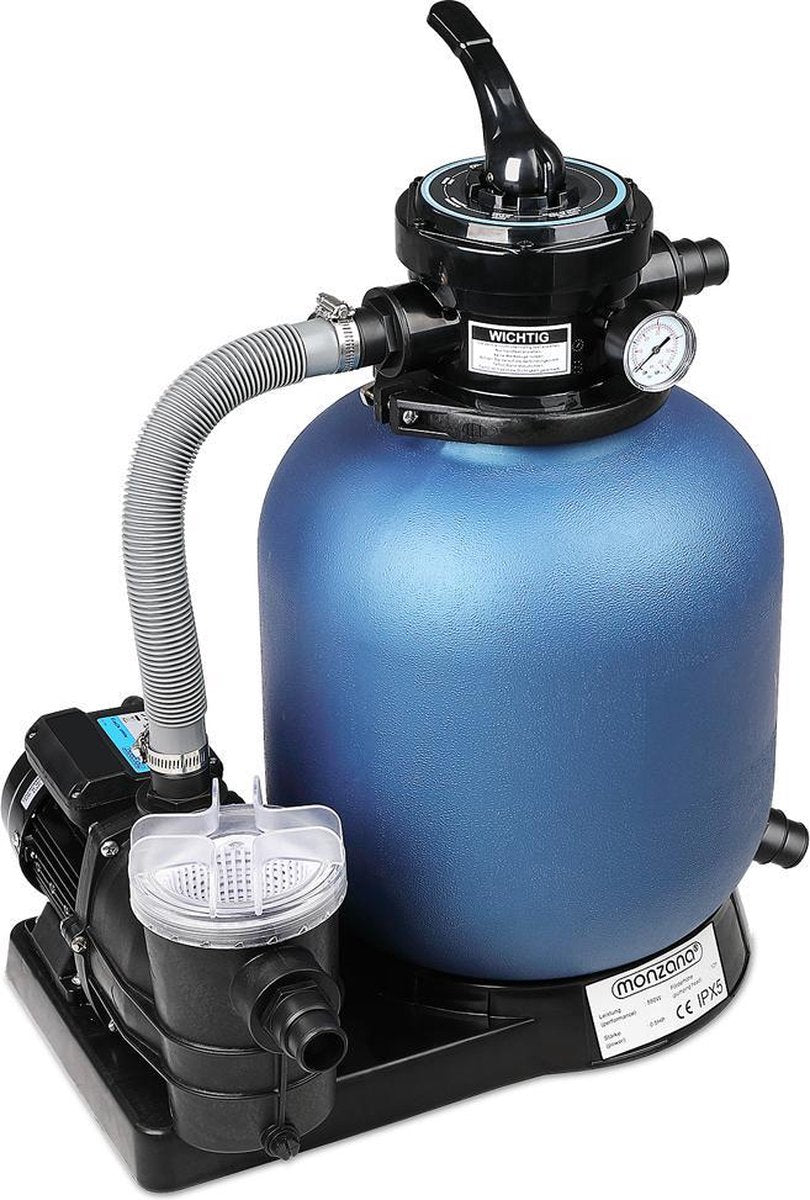 Zandfiltersysteem 11.000 l/uur Voorfilter 30l tank+700 g Filter Ballen - Zwembad