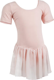 Balletpakje met Rokje R3040 dans sport fitness gymnastiek- roze - maat 152