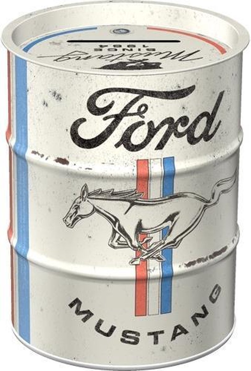 Spaarpot - Ford Mustang – Horse Stripes Logo (herbruikbaar)
