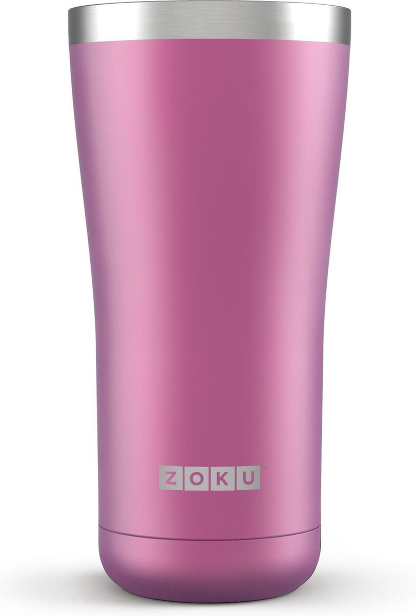 Zoku Hydration Drinkbeker - 3 in 1 - RVS - 591 ml - Paars
