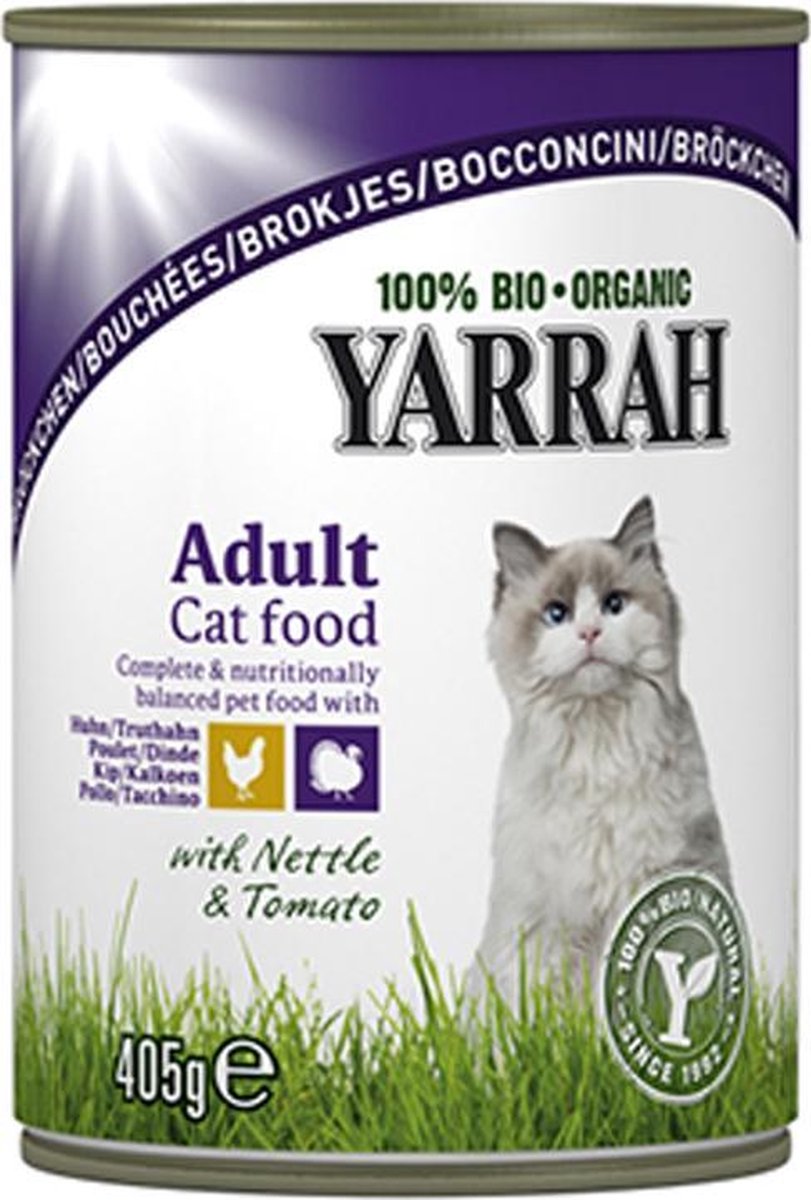 Yarrah Brokjes Biologisch - Kip & Kalkoen - 6 x 405 g