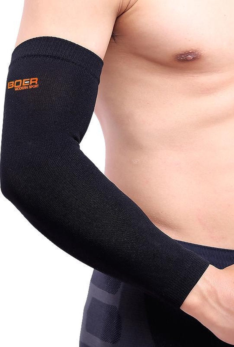 Boersport | Compressie Elleboogbrace voor overstrekking| Links & Rechts | Zwart