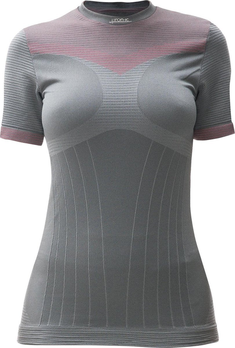 Iron-ic Sportshirt Performance Dames Polyamide Grijs Maat S/m