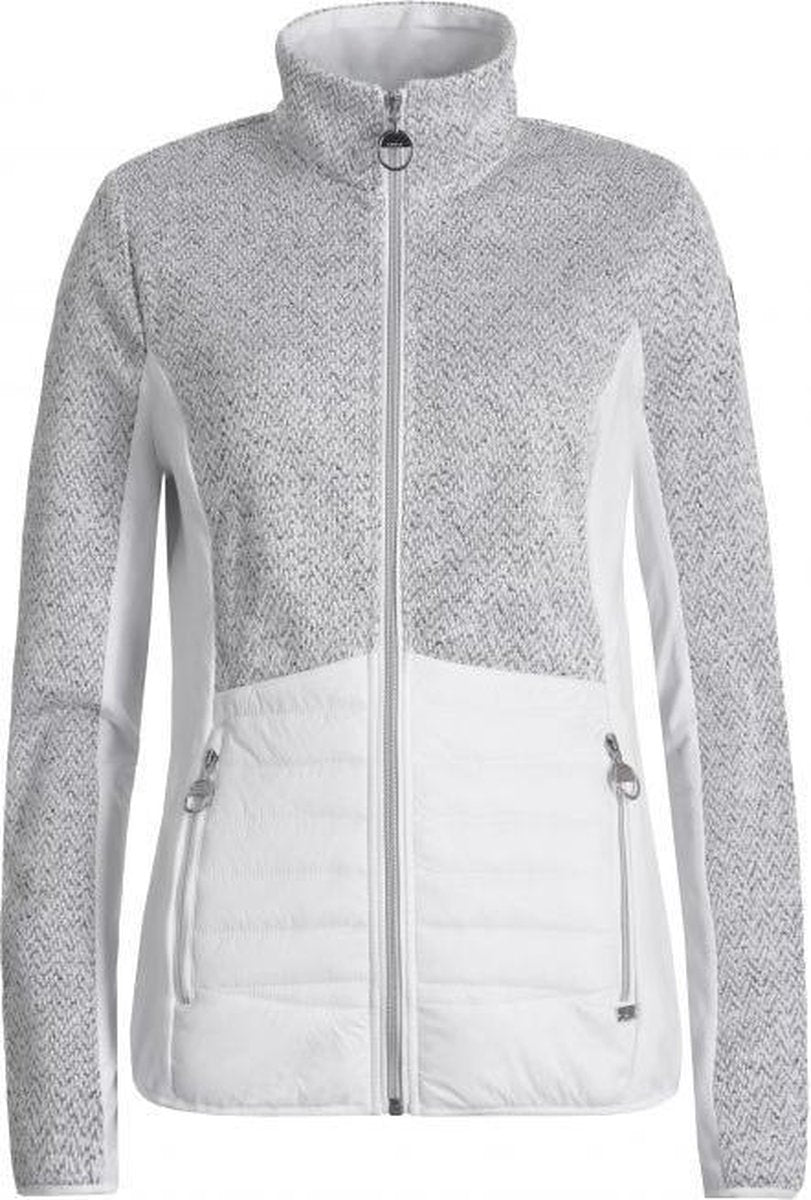 Luhta Elielsaari Woman Sweater With Zip Grey/White XS