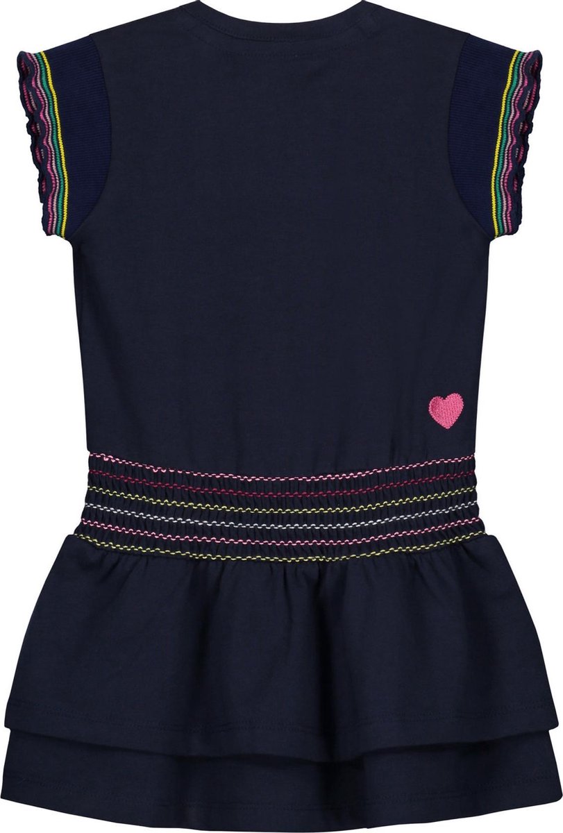 Quapi baby meisjes korte mouwen jurk Beau Indigo Blue