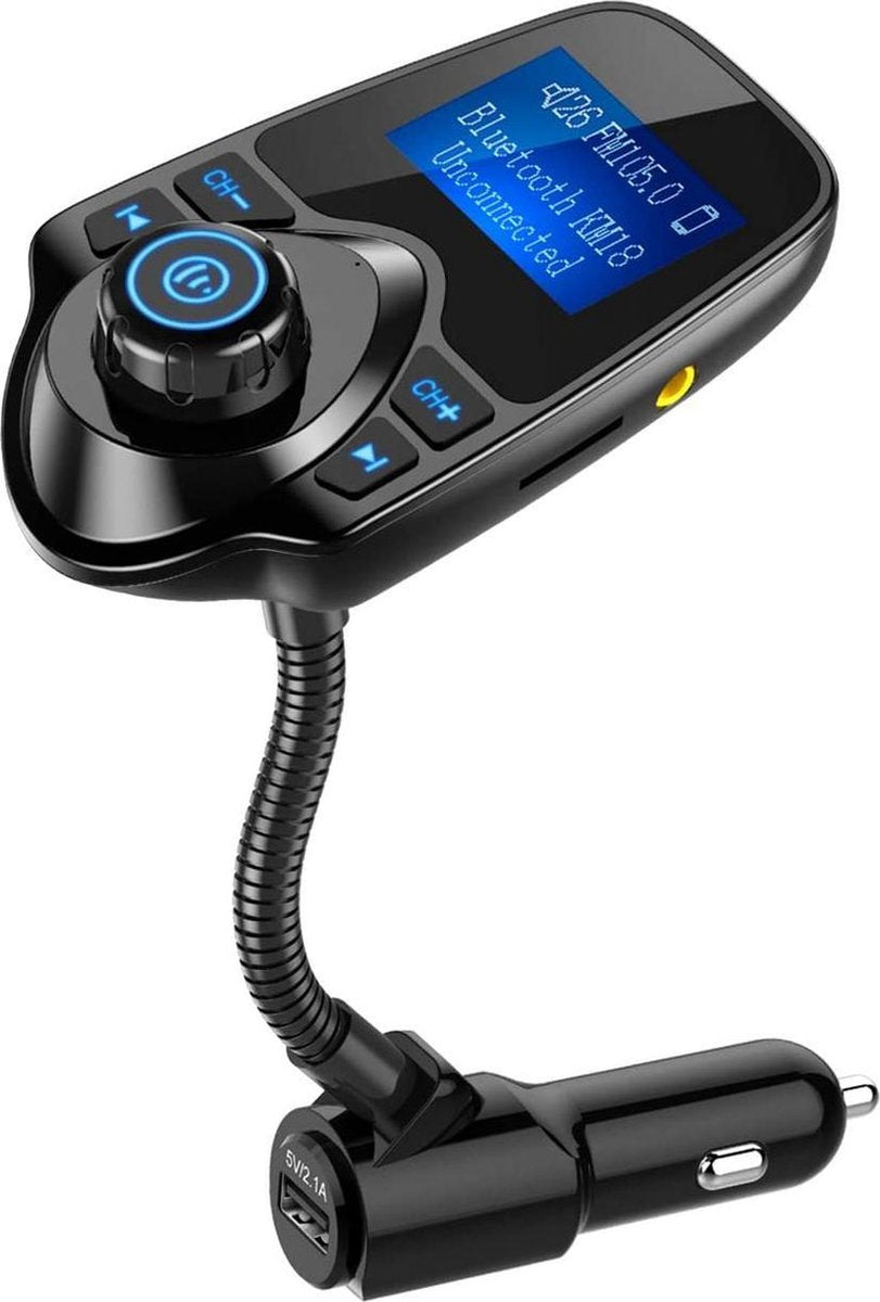 Bluetooth Carkit T10 FM Auto MP3 Speler Luxe Bass 5 in 1 - LCD Display