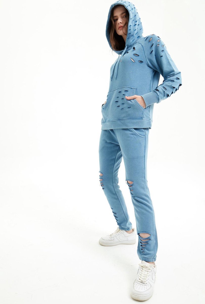 SCR.   Nirora Sweatpants Met  Gescheurde Details