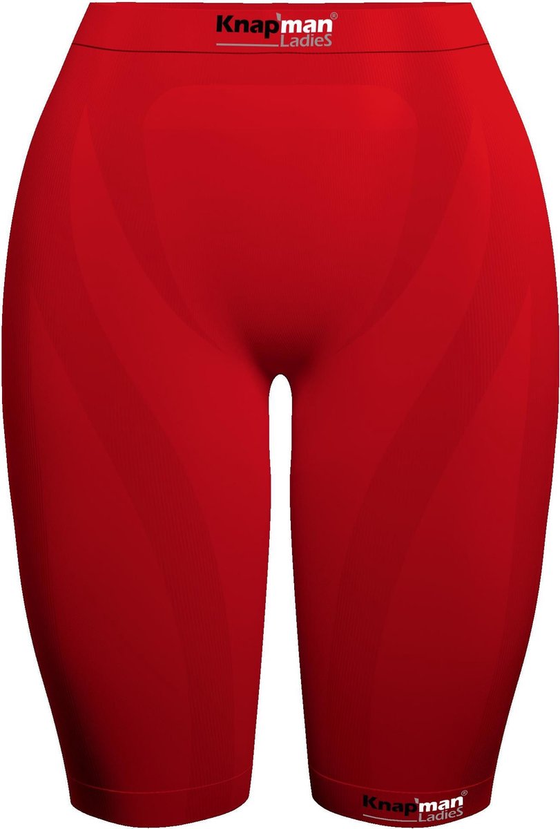 Knapman Ladies Zoned Compression Short 45% Rood | Compressiebroek (Liesbroek) voor Dames | Maat M