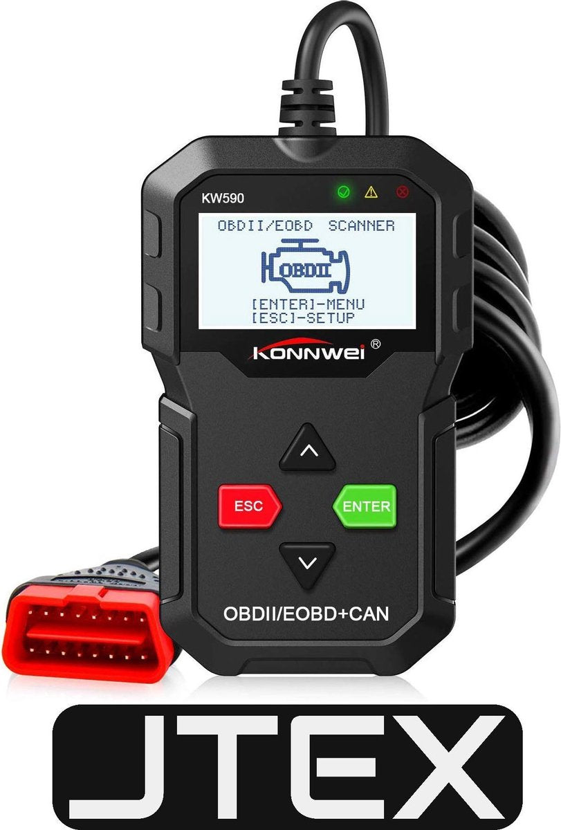 JTEX® OBD Scanner - OBD2 - Auto uitlezen - Auto scanner - Diagnose apparatuur voor auto's - Motorstoring