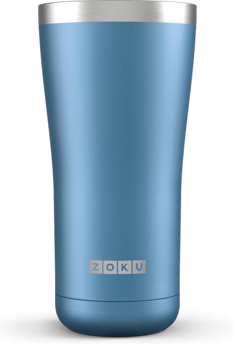 Zoku Hydration Drinkbeker - 3 in 1 - RVS - 591 ml - Blauw