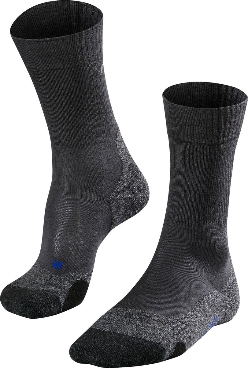 FALKE TK2 Cool Heren Wandelsokken - Asphalt Melange - Maat 46/48