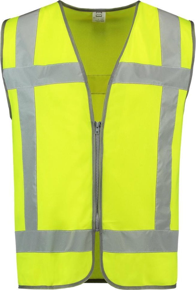 Tricorp - Veiligheidsvest RWS Rits - 453019 - fluor geel - maat M-L