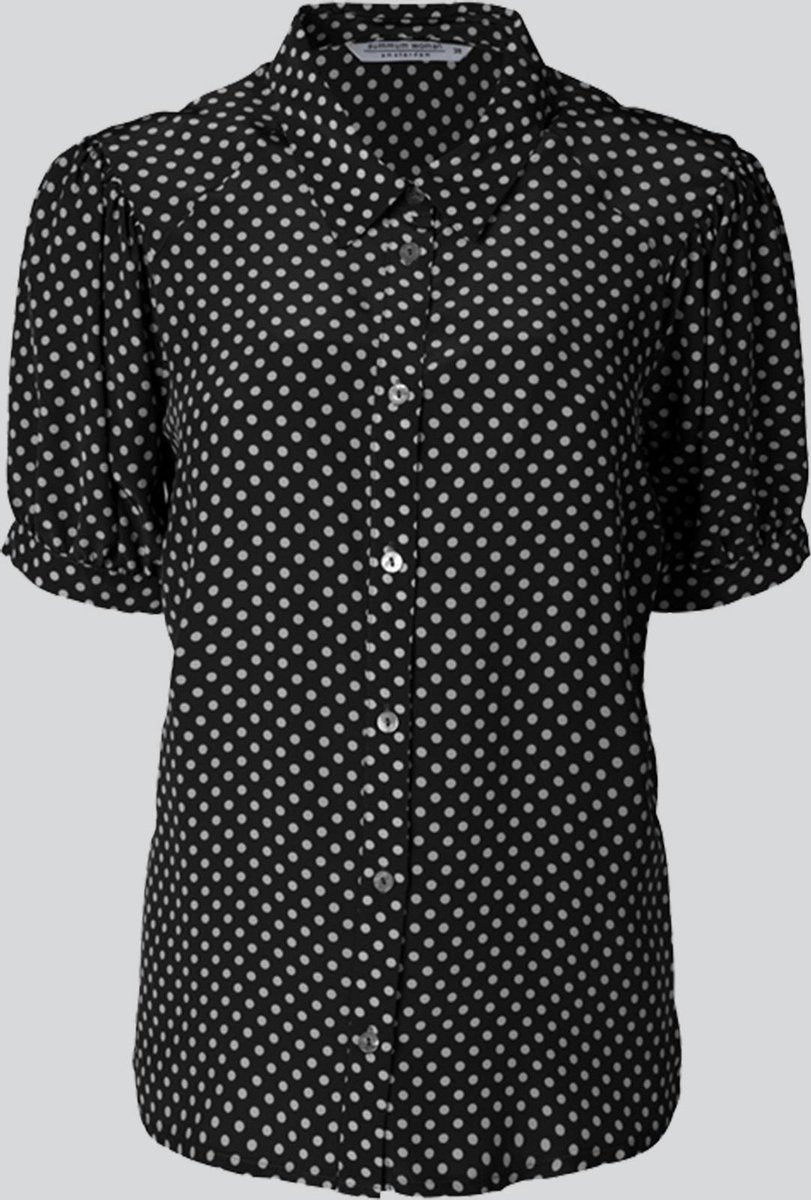 Summum Blouse fluid viscose dots - Black