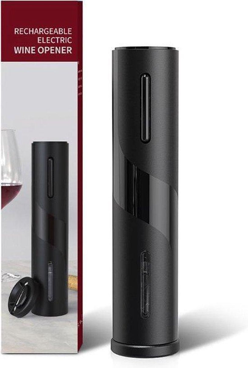 Elektrische Kurkentrekker – Inclusief foliesnijder – Elektrische Wijnopener – Kurkentrekker – Automatische Wijnopener – Wijnfles Opener – Kurkentrekker Wijn – Kurkentrekkers – Flesopener – Cadeautip - Wine Opener